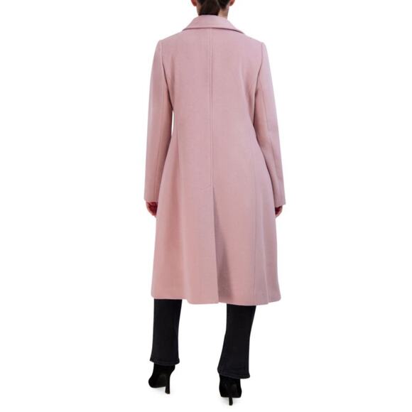 NWOT Cole Haan Women's Minimal Wool Blend Car Coat US 2 Light Gray Long Winter - Picture 2 of 13